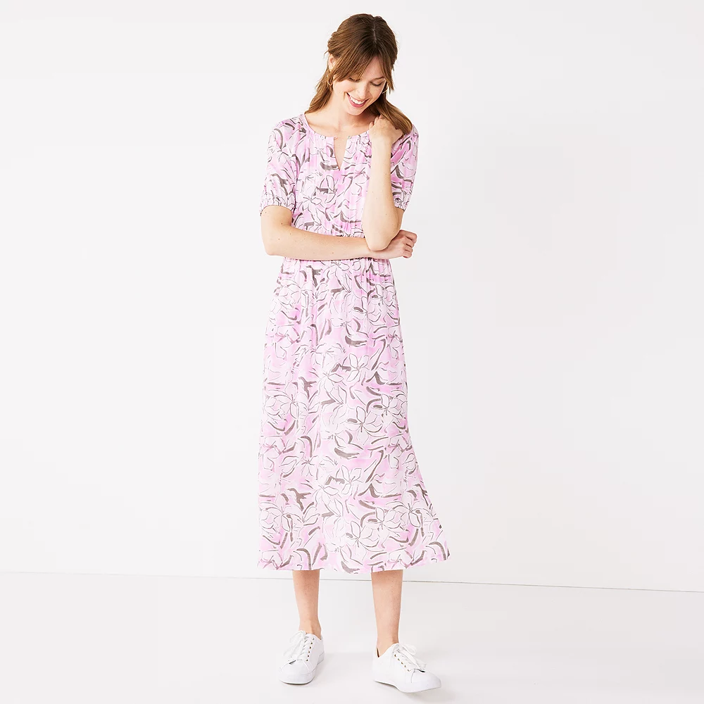 Petite Nine West Puff-Sleeve Midi Dress 3 Petite Nine West Puff-Sleeve Midi Dress