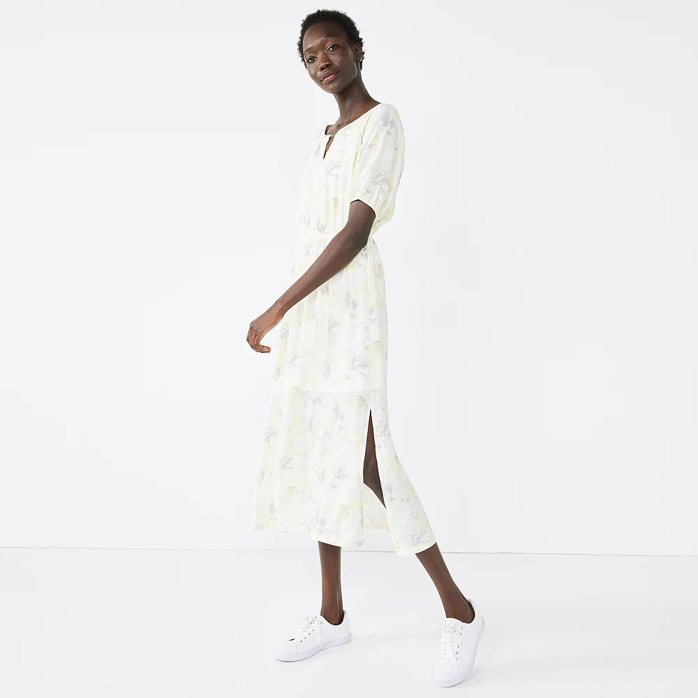 Petite Nine West Puff-Sleeve Midi Dress 4 Petite Nine West Puff-Sleeve Midi Dress - Image 2