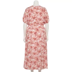 Plus Size Nine West Puff-Sleeve Chiffon Maxi Dress -Clothing Sales Store 5262085 ALT