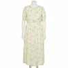 Plus Size Nine West Puff-Sleeve Chiffon Maxi Dress -Clothing Sales Store 5262085 Yellow Floral Camo