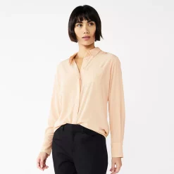 Petite Nine West Drapey Shirt -Clothing Sales Store 5262174 Faint Whisper