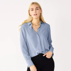 Clothing Sales Store 42 Women's Nine West Drapey Button Down Shirt