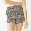 Women's Nine West Mid-Rise Pull-On Soft Shorts 1 Women's Nine West Mid-Rise Pull-On Soft Shorts -Clothing Sales Store 5280255 Heart Leopard