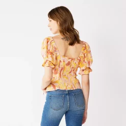 Women's Nine West Twist Front Puff Sleeve Top -Clothing Sales Store 5493540 ALT