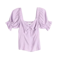 Women's Nine West Twist Front Puff Sleeve Top -Clothing Sales Store 5493540 ALT5