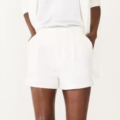Women's Nine West High Rise Walking Shorts -Clothing Sales Store 5497675 White Knight