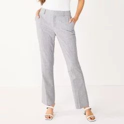 Women's Nine West Curvy Magic Waist Barely Bootcut Dress Pants -Clothing Sales Store 5500437 Heather Grey