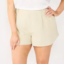 Plus Size Nine West High Rise Walking Shorts 8 Plus Size Nine West High Rise Walking Shorts -Clothing Sales Store 5511281 Leigh Beige