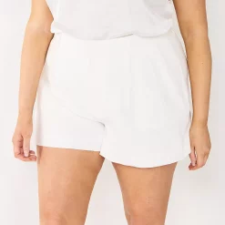 Plus Size Nine West High Rise Walking Shorts 9 Plus Size Nine West High Rise Walking Shorts -Clothing Sales Store 5511281 White Knight