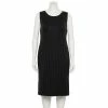 Plus Size Nine West Ribbed Crewneck Midi Dress -Clothing Sales Store 5532370 Black