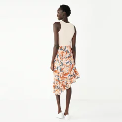 Women's Nine West Asymmetrical Midi Skirt -Clothing Sales Store 5538810 ALT