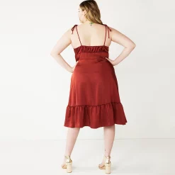 Plus Size Nine West Strappy Fit & Flare Midi Dress -Clothing Sales Store 5538938 ALT