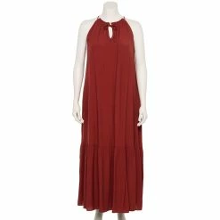 Plus Size Nine West Tiered Peasant Maxi Dress -Clothing Sales Store 5542044 Marsala Flower