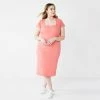 Plus Size Nine West Back Keyhole Cutout Bodyon Dress 2 Plus Size Nine West Back Keyhole Cutout Bodyon Dress -Clothing Sales Store 5544651 Cruz Coral