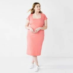 Clothing Sales Store 15 Plus Size Nine West Back Keyhole Cutout Bodyon Dress