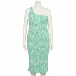 Clothing Sales Store 11 Plus Size Nine West One-Shoulder Bodycon Dress
