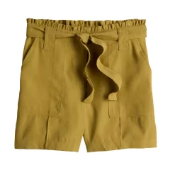 Women's Nine West High-Waisted Paperbag Utility Shorts -Clothing Sales Store 5562607 ALT5