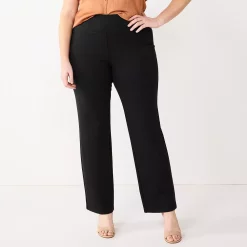 Plus Size Nine West Slimming High-Waisted Bootcut Pants -Clothing Sales Store 5563395 Mineral Black