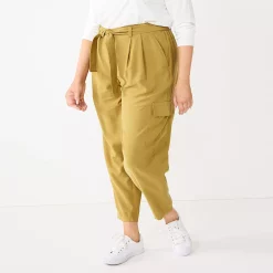 Plus Size Nine West High-Waisted Tapered Pants