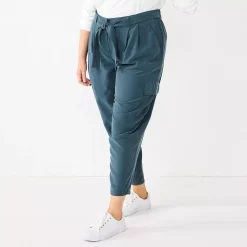 Plus Size Nine West High-Waisted Tapered Pants -Clothing Sales Store 5563608 Storm Surge