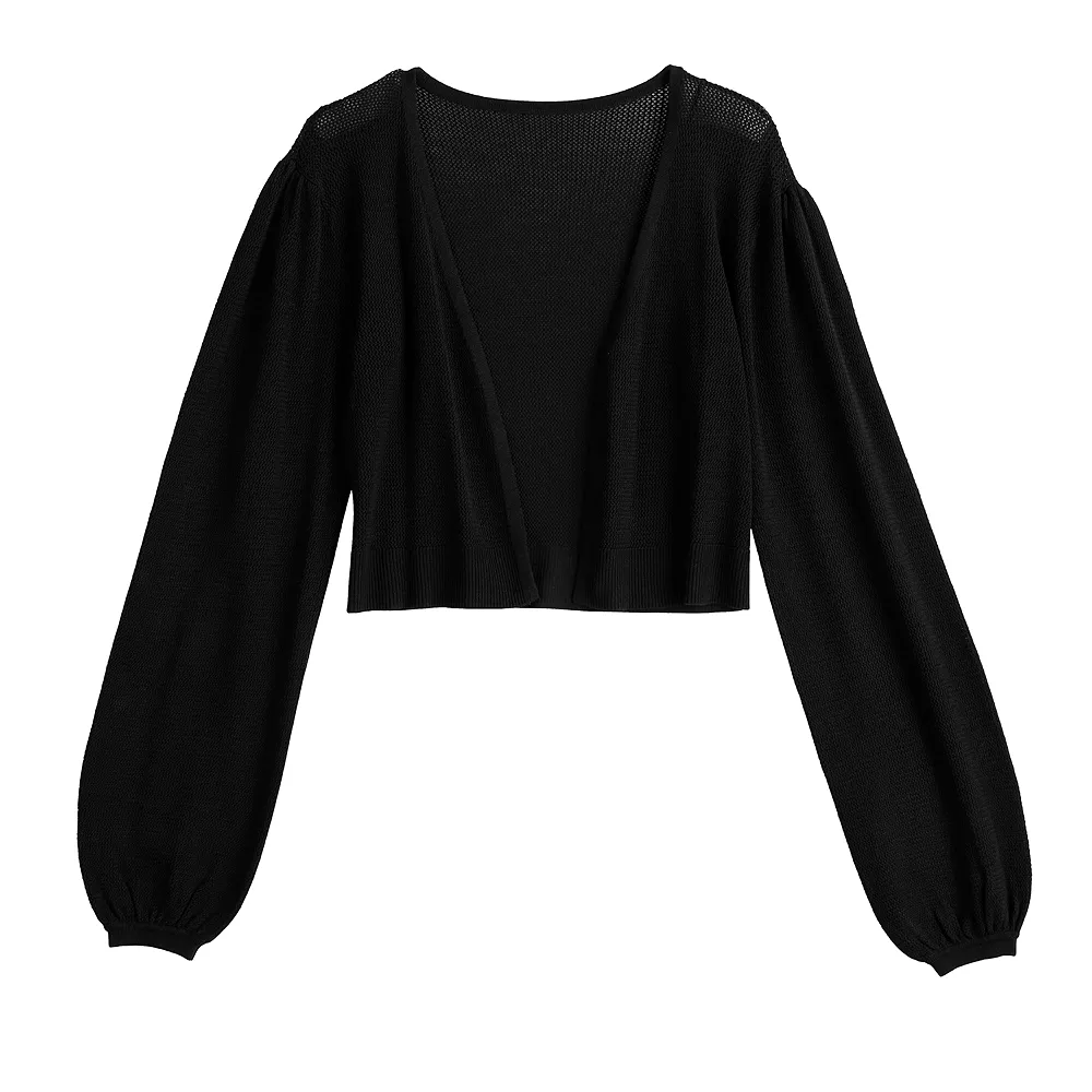 Women's Nine West Balloon Sleeve Open Front Cardigan 7 Women's Nine West Balloon Sleeve Open Front Cardigan - Image 5