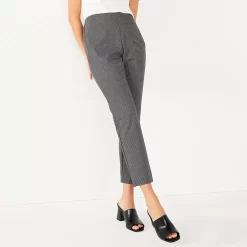 Petite Nine West Side Zip High-Waisted Skinny Ankle Pants 11 Petite Nine West Side Zip High-Waisted Skinny Ankle Pants -Clothing Sales Store 5569185 Black White Texture