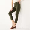 Petite Nine West Side Zip High-Waisted Skinny Ankle Pants -Clothing Sales Store 5569185 Olive Landis