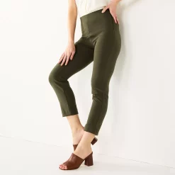 Women's Nine West Side Zip High-Waisted Skinny Ankle Pants -Clothing Sales Store 5570619 Olive Landis