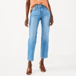 Women's Nine West Curvy Slimming Straight Jeans -Clothing Sales Store 5571118 Medium Dark