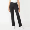 Petite Nine West Mid Rise Tummy Control Ponte Bootcut Pants -Clothing Sales Store 5573842 Mineral Black