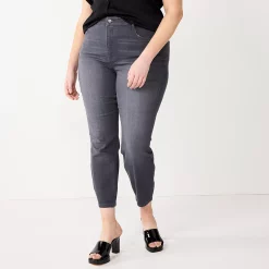 Plus Size Nine West Slimming Skinny Jeans 11 Plus Size Nine West Slimming Skinny Jeans -Clothing Sales Store 5574799 Gray