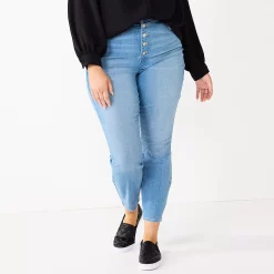 Plus Size Nine West Slimming Skinny Jeans 12 Plus Size Nine West Slimming Skinny Jeans -Clothing Sales Store 5574799 Light