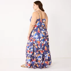 Plus Size Nine West Asymmetrical Tiered Maxi Dress 7 Plus Size Nine West Asymmetrical Tiered Maxi Dress -Clothing Sales Store 5576100 ALT