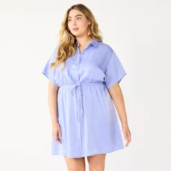 Plus Size Nine West Dolman-Sleeve Shirt Dress 8 Plus Size Nine West Dolman-Sleeve Shirt Dress -Clothing Sales Store 5577113 Kelly Lavendar