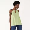 Women's Nine West High Neck Keyhole Tank -Clothing Sales Store 5577411 Dalton Mint