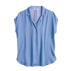 Women's Nine West Short Sleeve Easy Lapel Shirt -Clothing Sales Store 5577441 ALT5