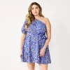Plus Size Nine West Asymmetrical Fit & Flare Dress -Clothing Sales Store 5578106 Brushy Animal