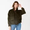 Women's Nine West Bomber Shacket -Clothing Sales Store 5578771 Army
