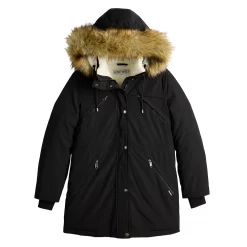 Women's Nine West Sherpa Trim Parka Coat -Clothing Sales Store 5578773 ALT5
