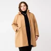 Plus Size Nine West Faux-Wool Car Coat -Clothing Sales Store 5578776 Light Camel