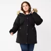 Plus Size Nine West Sherpa-Lined Parka Coat -Clothing Sales Store 5578778 Black