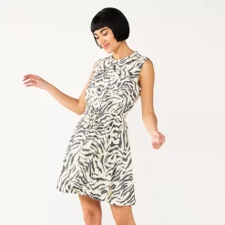Women's Nine West Fit & Flare Sleeveless Utility Dress 13 Women's Nine West Fit & Flare Sleeveless Utility Dress -Clothing Sales Store 5579596 Zebra Maze