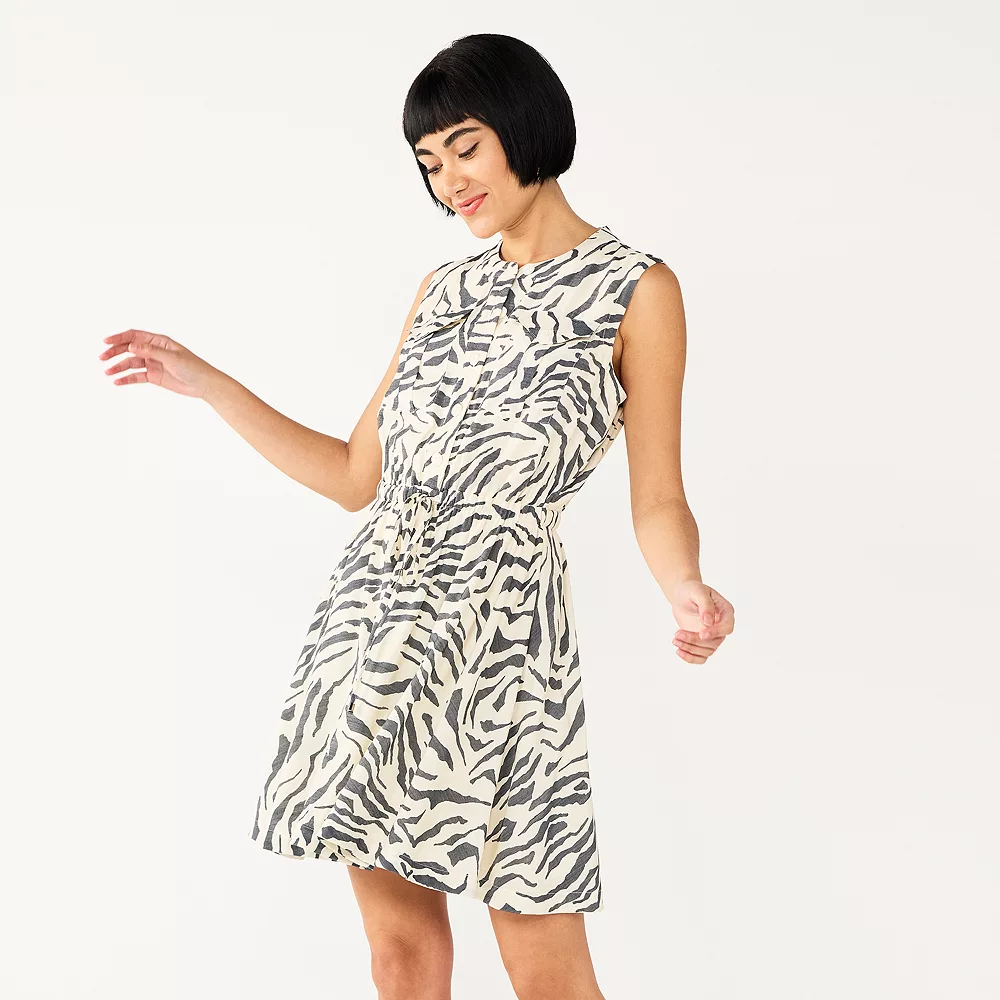 Women's Nine West Fit & Flare Sleeveless Utility Dress 7 Women's Nine West Fit & Flare Sleeveless Utility Dress - Image 5