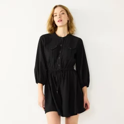 Women's Nine West Fit & Flare Utility Dress -Clothing Sales Store 5580729 Mineral Black