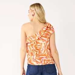 Women's Nine West One-Shoulder Ruffle Neck Top -Clothing Sales Store 5580827 ALT