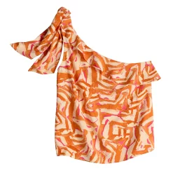 Women's Nine West One-Shoulder Ruffle Neck Top -Clothing Sales Store 5580827 ALT5