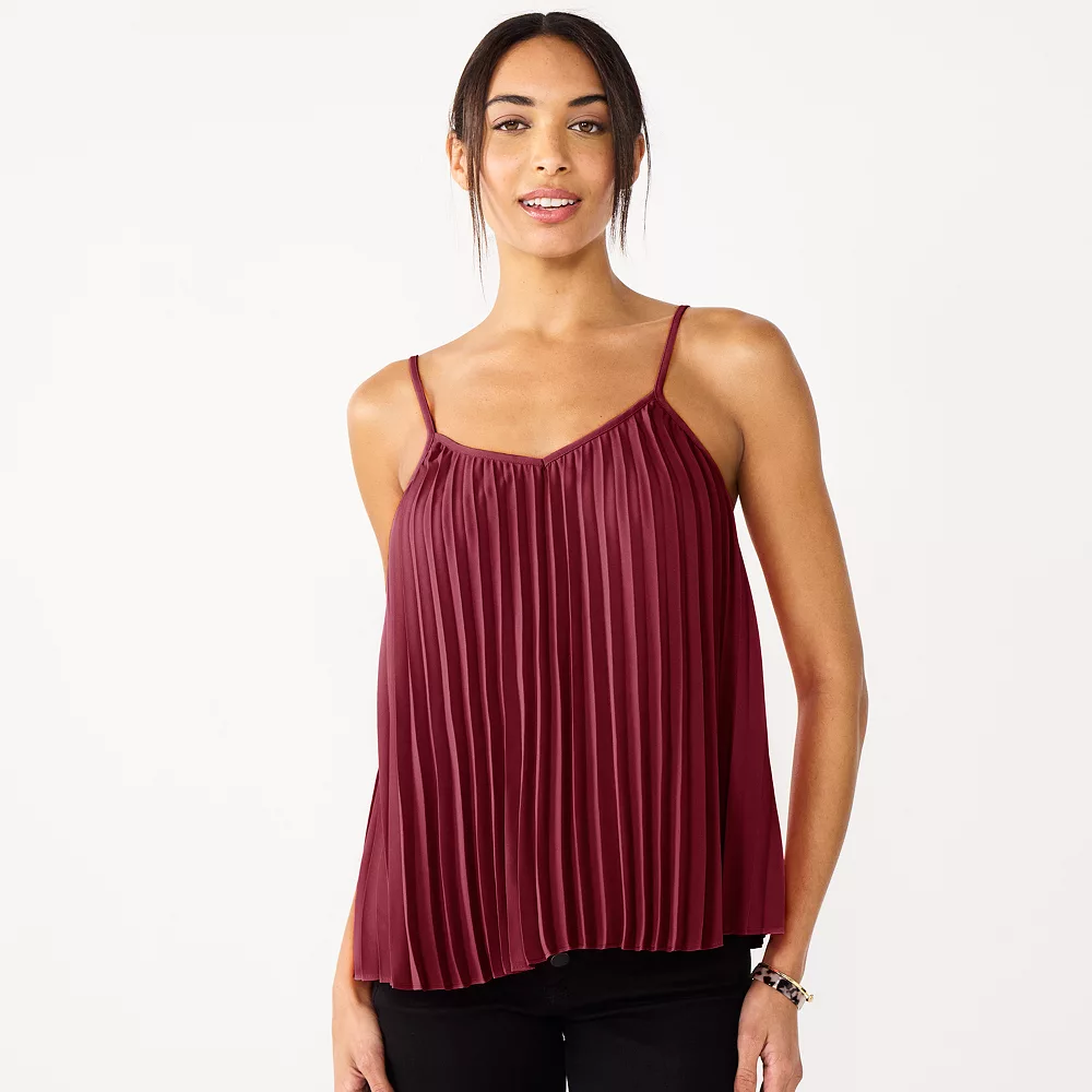 Women's Nine West Pleated V-Neck Tank 5 Women's Nine West Pleated V-Neck Tank - Image 3