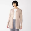 Petite Nine West Essential Boxy Cardigan Sweater -Clothing Sales Store 5584019 Dusty Salt Heather