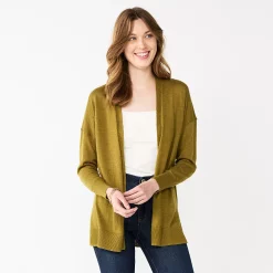 Petite Nine West Essential Boxy Cardigan Sweater -Clothing Sales Store 5584019 Sergio Olive