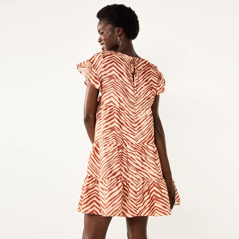 Women's Nine West Tiered Dolman-Sleeve Babydoll Dress 5 Women's Nine West Tiered Dolman-Sleeve Babydoll Dress - Image 3